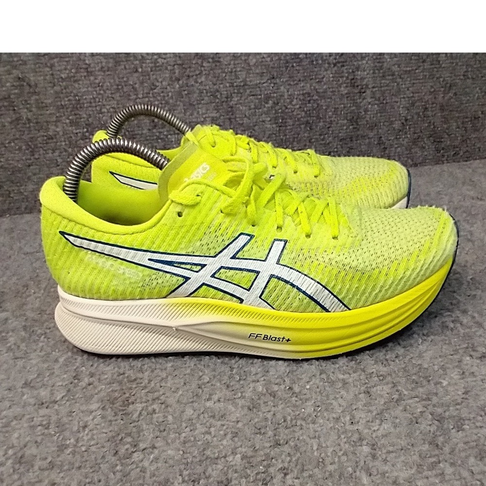 ASICS Magic Speed 2 Running Shoes Womens 8.5 Hazard Green Neon 1012B274